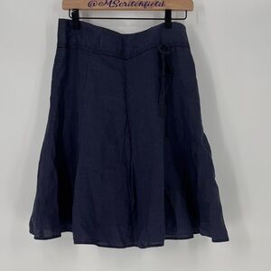 Separates by New York City design company chambray linen skirt 6 blue